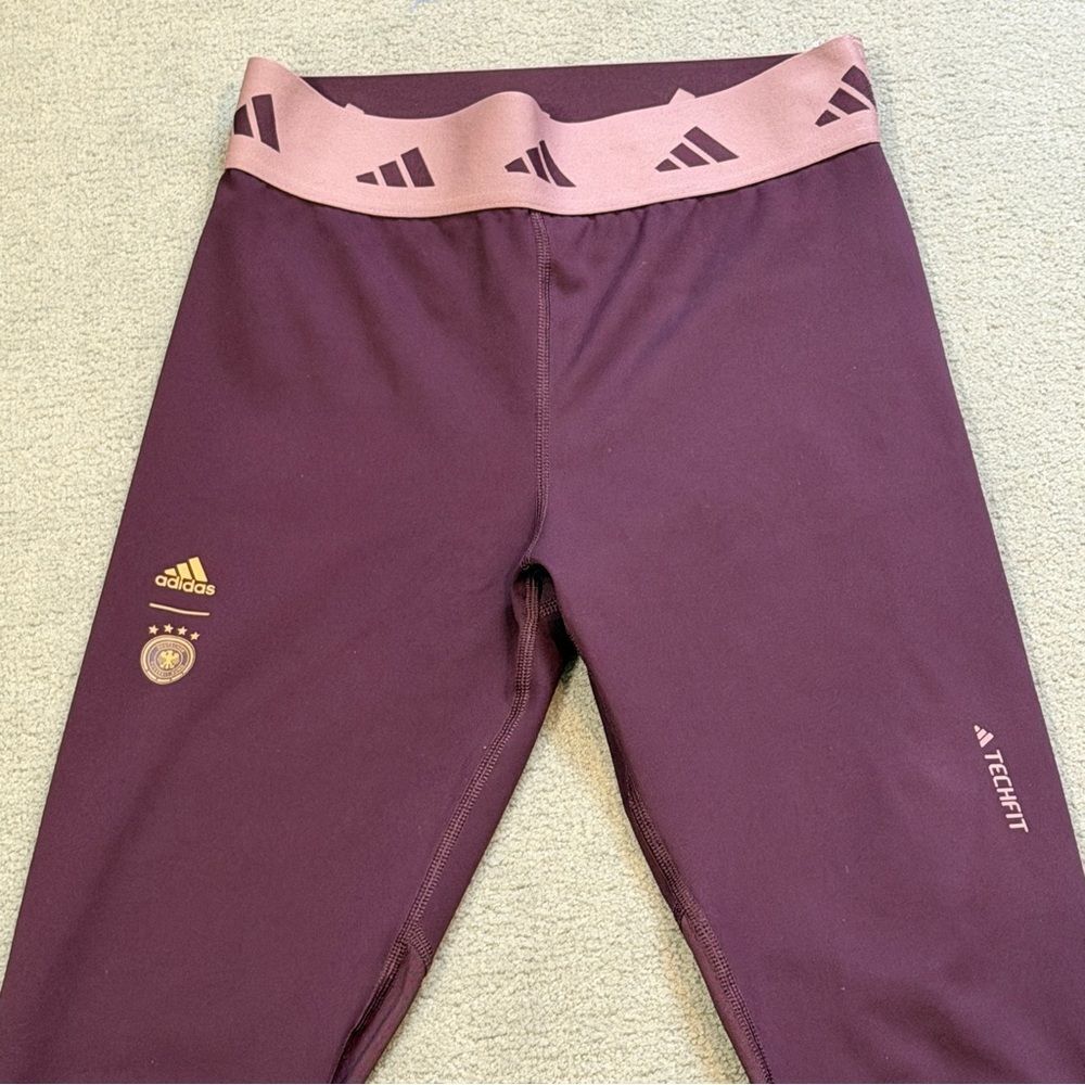 Adidas Maroon Yoga Pants - Germany National Team - Women's Small - Picture 6 of 9